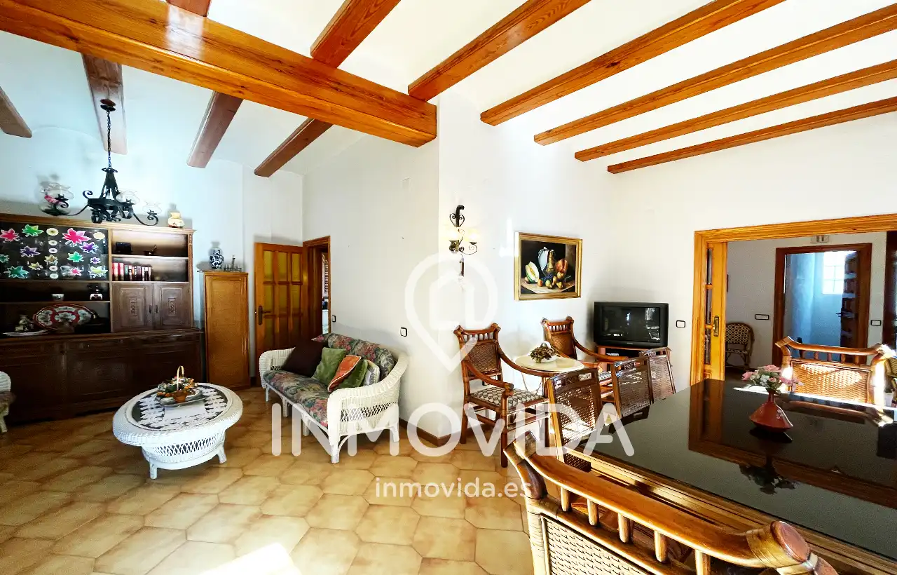 Sala d'estar de Casa o xalet en venda en Mogente / Moixent amb Aire condicionat, Jardí privat i Terrassa