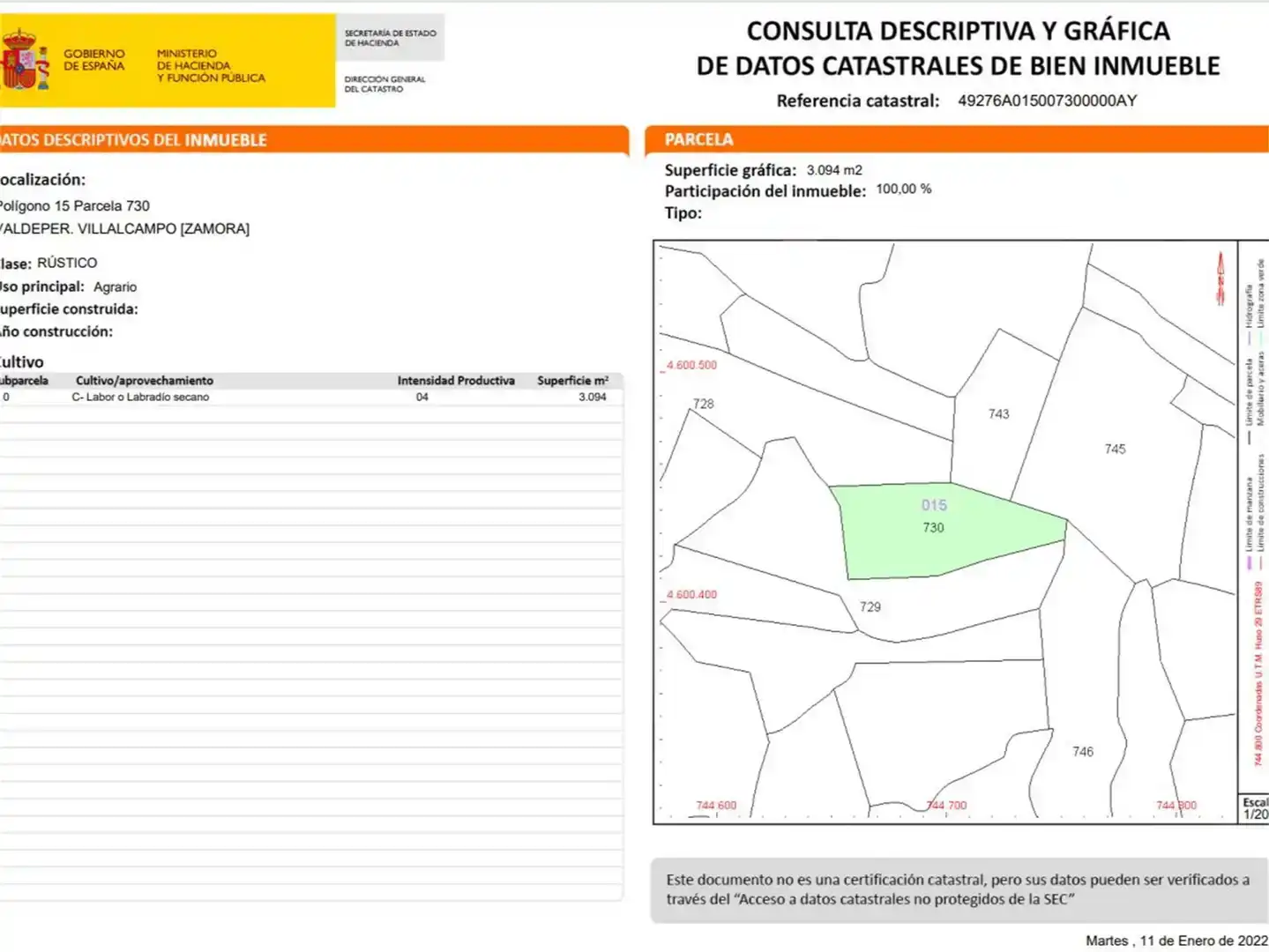Terreno en venta en Villalcampo, Zamora