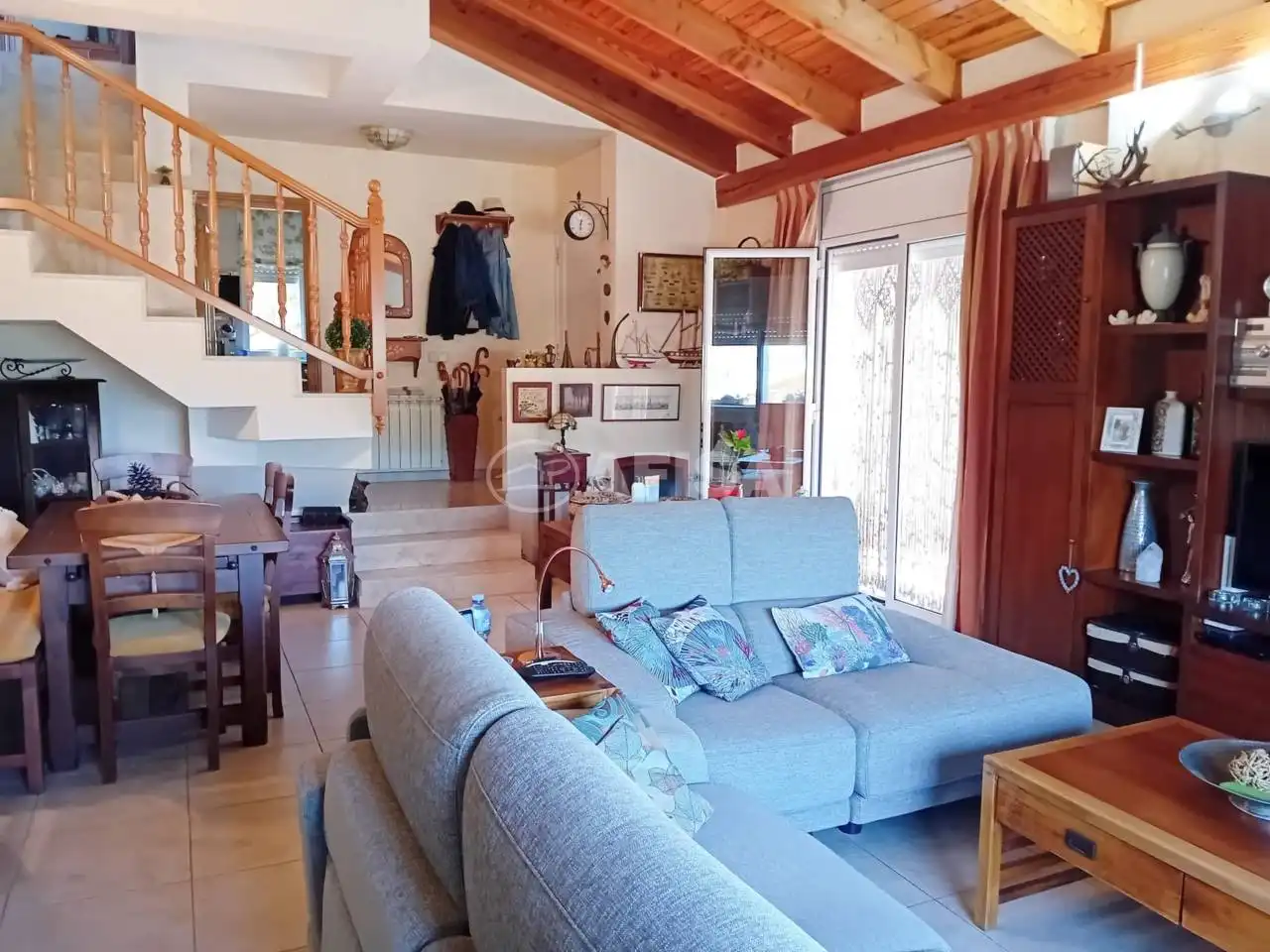 Living room of Houses for sale in Sant Pere de Vilamajor  with Air Conditioner, Heating and Private garden