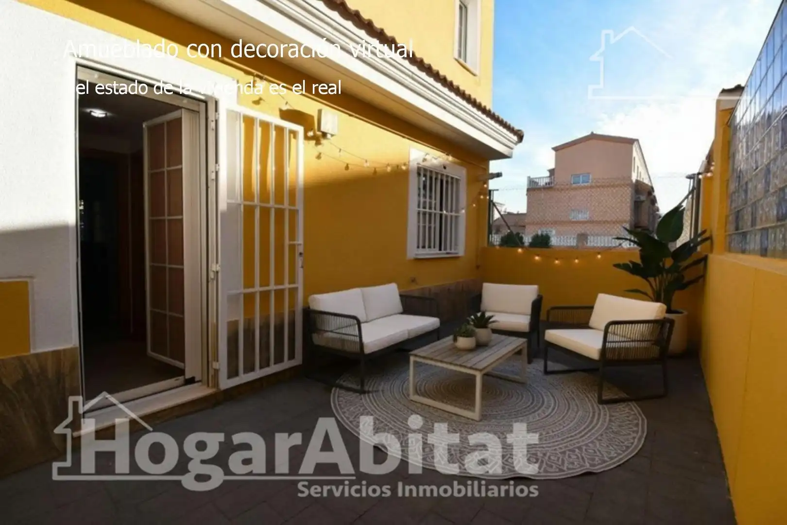 Garten von Einfamilien-Reihenhaus zum Verkauf in Cullera mit Heizung, Terrasse und Abstellraum