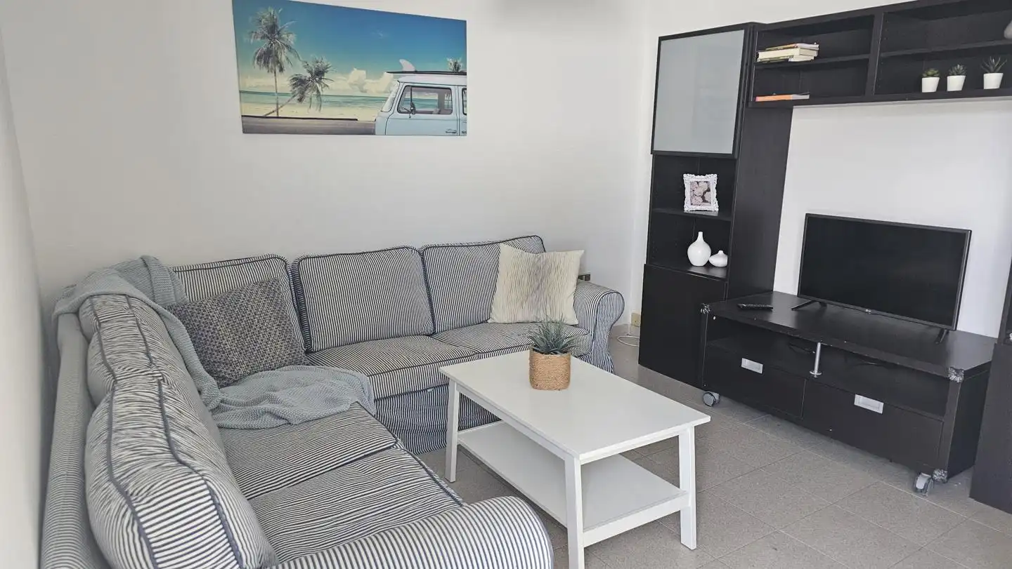 Living room of Flat for rent in San Bartolomé de Tirajana  with Air Conditioner, Terrace and Furnished