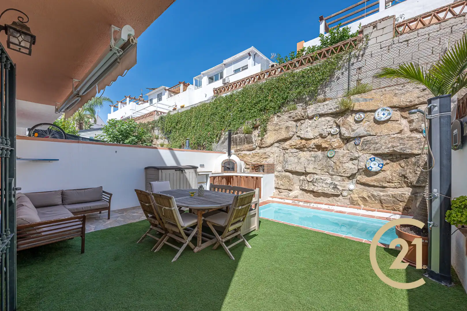 Terrassa de Casa adosada en venda en Marbella amb Aire condicionat, Jardí privat i Terrassa