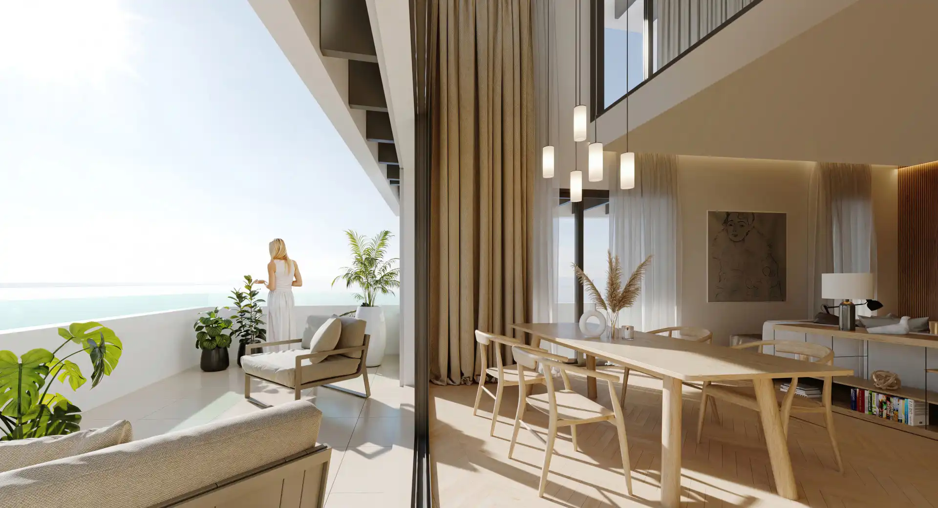 Terrasse von Dachboden zum Verkauf in Málaga mit Klimaanlage, Terrasse und Schwimmbad