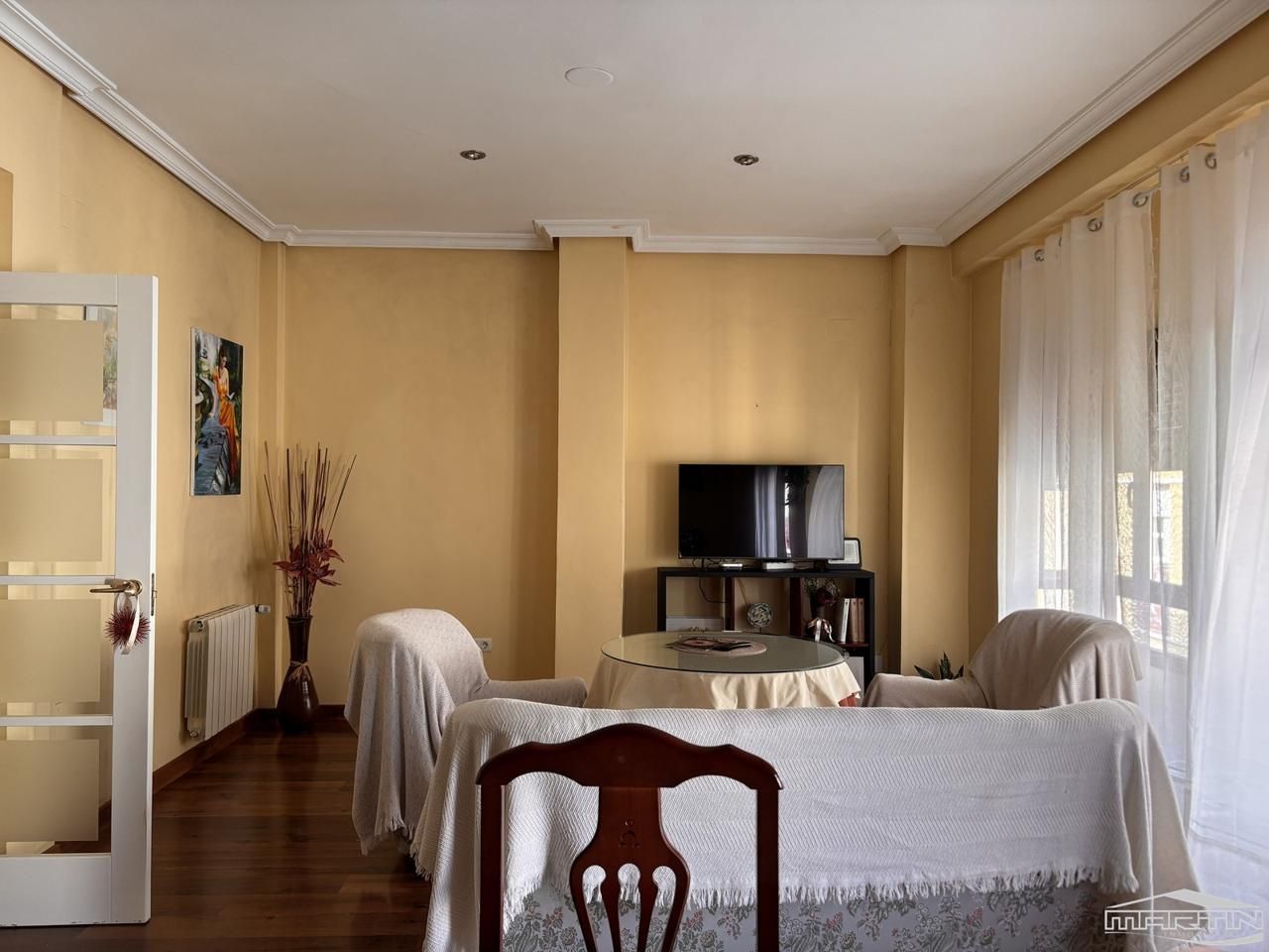 Living room of Flat for sale in Lucena  with Air Conditioner, Terrace and Furnished