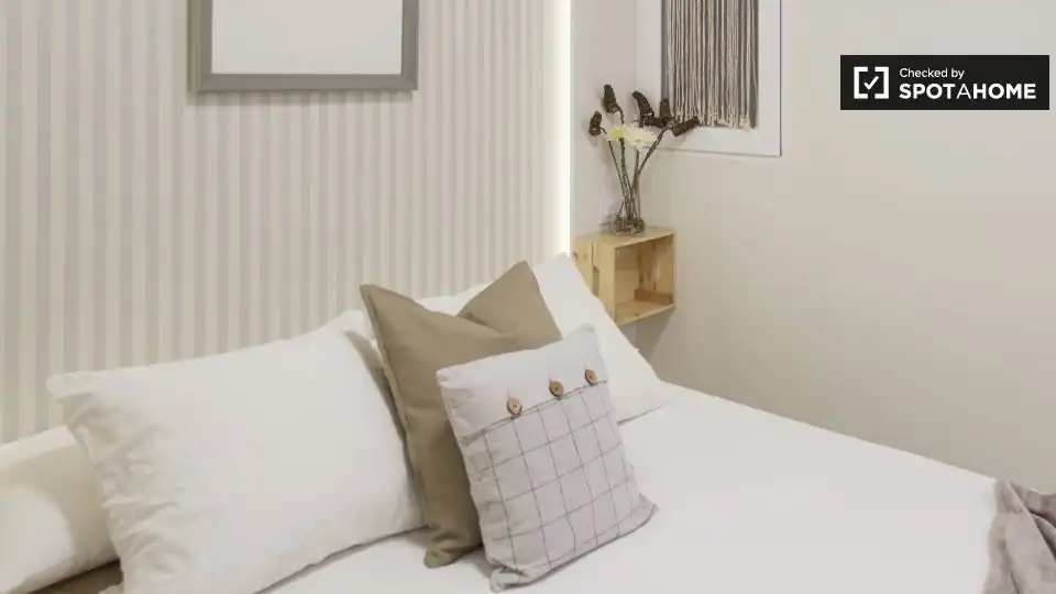Dormitori de Apartament per a compartir en Madrid amb Aire condicionat, Calefacció i Terrassa