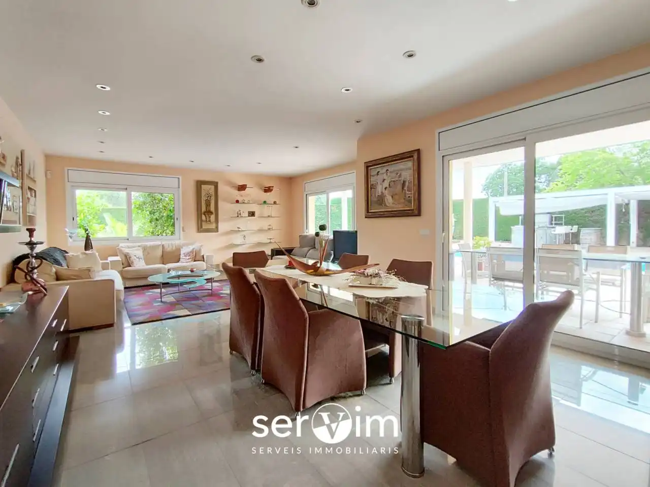 Dining room of Houses for sale in Llagostera  with Air Conditioner, Private garden and Terrace
