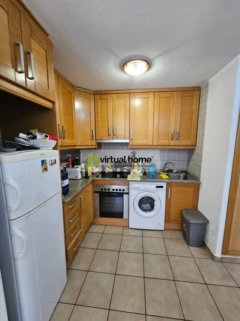 Kitchen of Flat for sale in Benimantell  with Air Conditioner, Terrace and Furnished