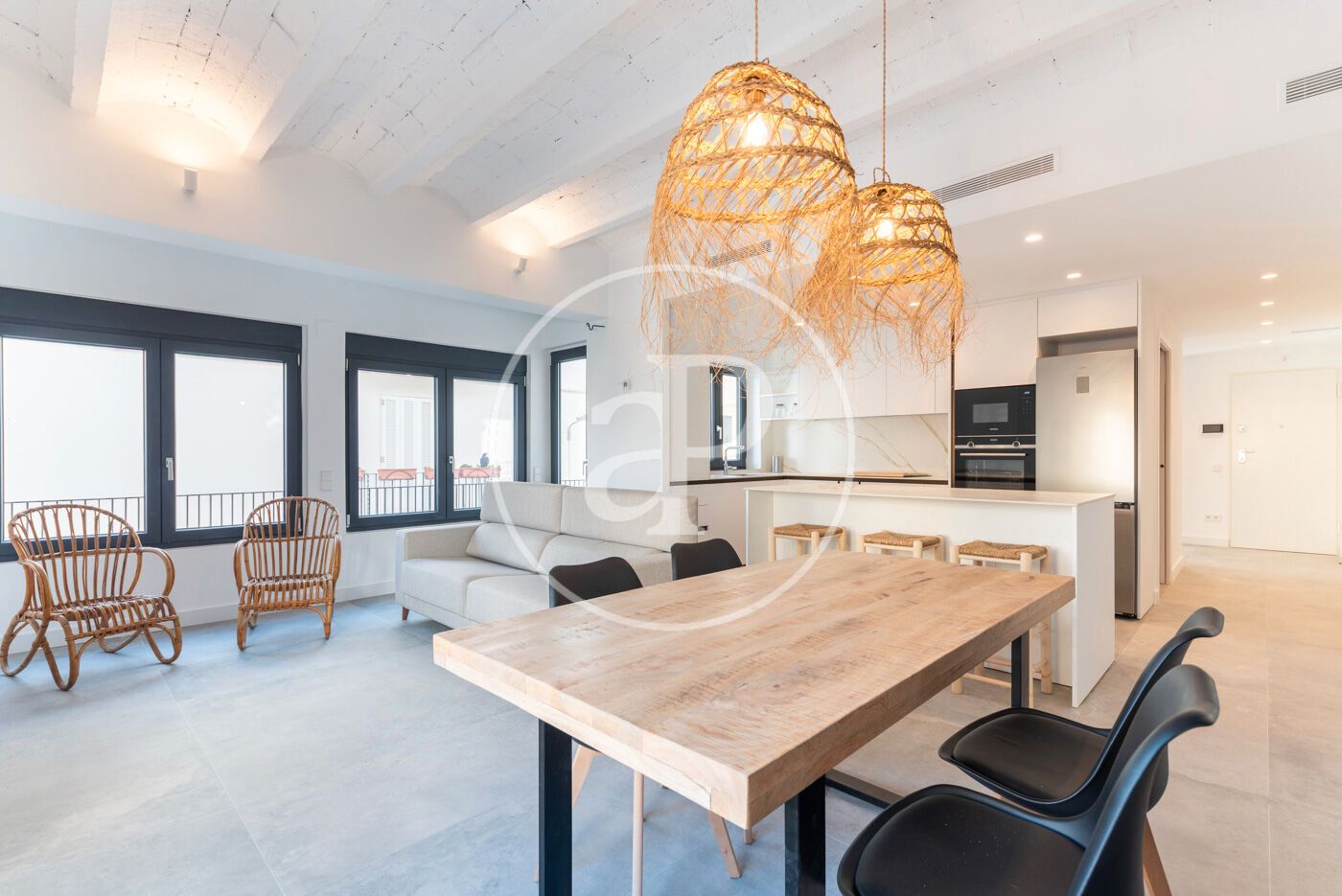 Living room of Flat for sale in Sitges  with Heating, Terrace and Furnished