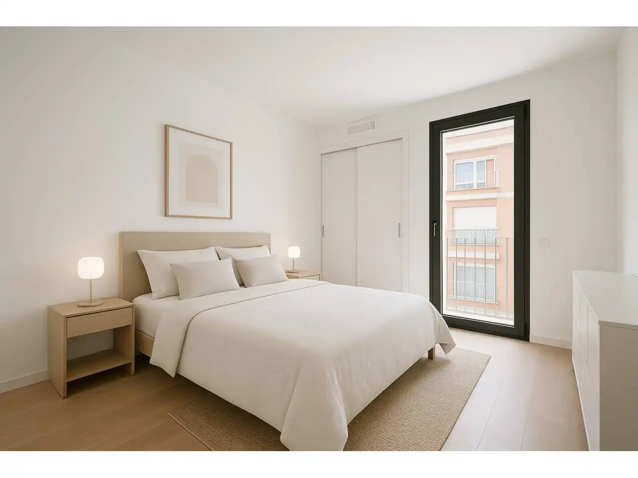 Schlafzimmer von Wohnung zum Verkauf in Granollers mit Klimaanlage, Heizung und Parkett