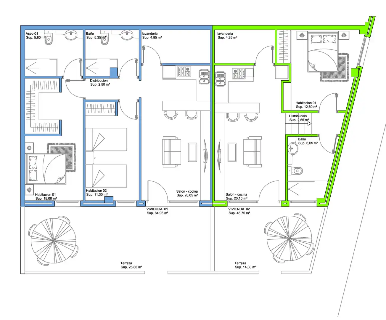 Apartments for sale in Sanxenxo  with Air Conditioner, Heating and Terrace