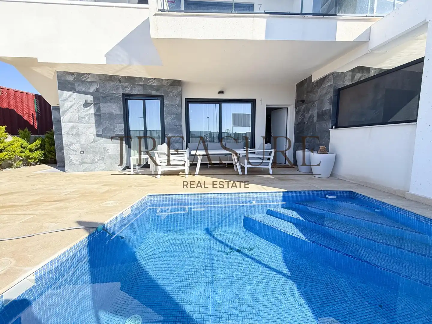 Vista exterior de Planta baixa en venda en Mazarrón amb Jardí privat, Terrassa i Piscina