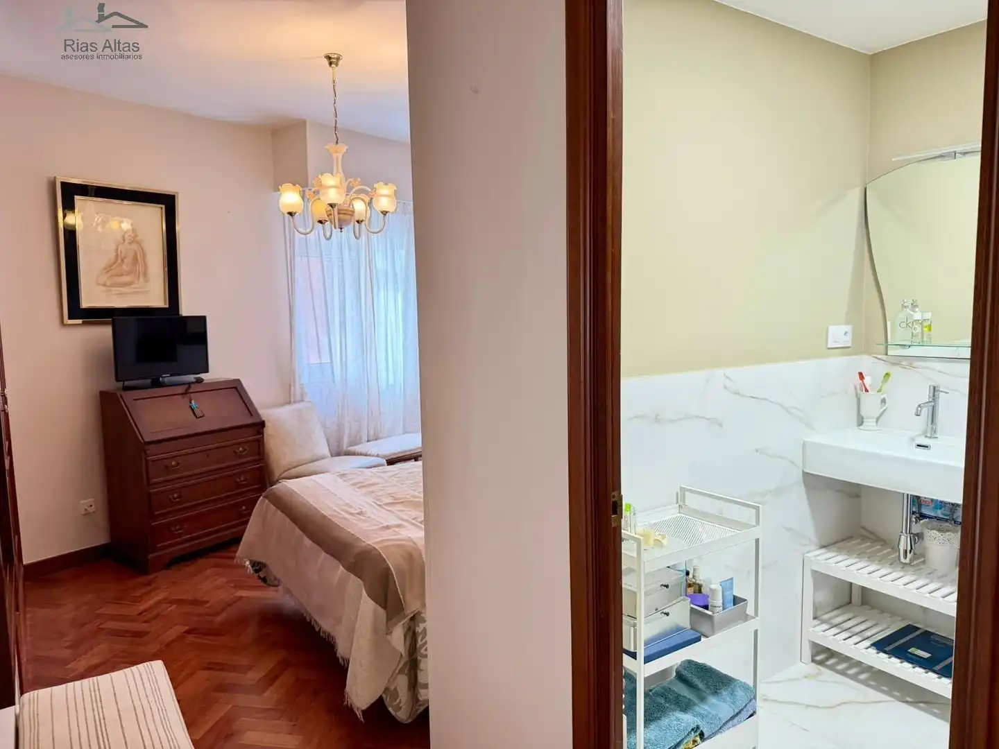Bedroom of Flat for sale in A Coruña Capital   with Heating and Furnished