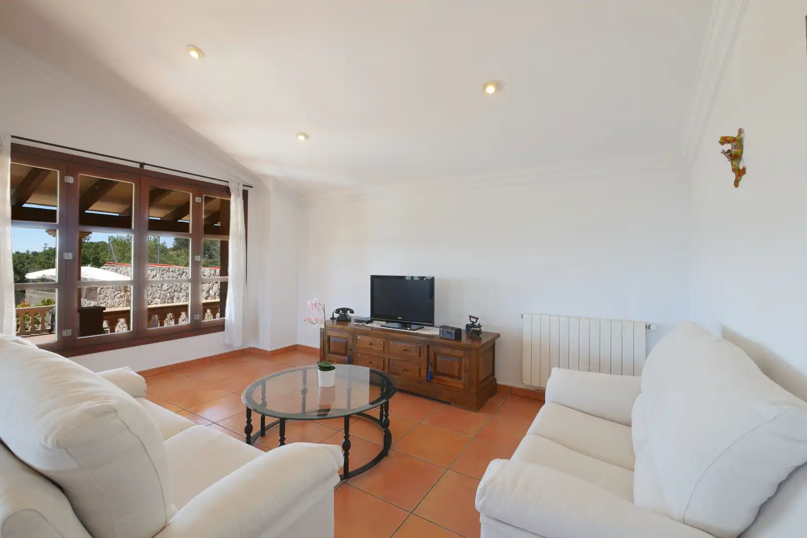 Sala d'estar de Casa o xalet en venda en Son Servera amb Aire condicionat, Jardí privat i Terrassa