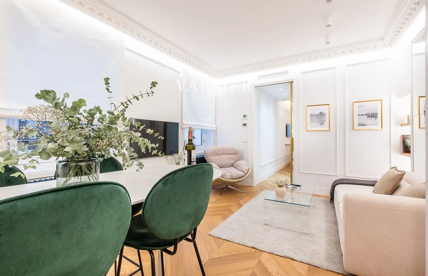 Sala d'estar de Pis de lloguer en Madrid amb Aire condicionat i Moblat