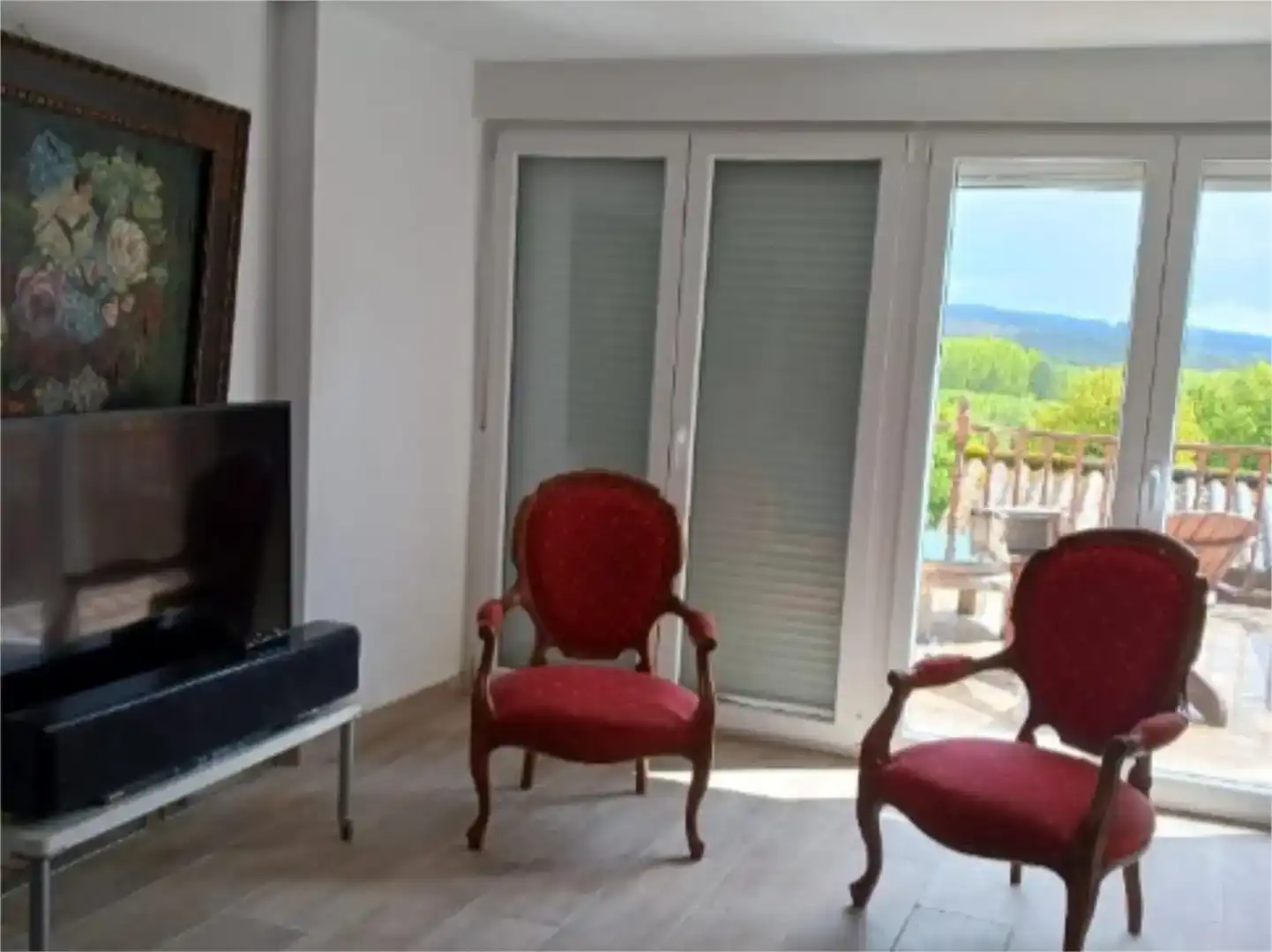 Wohnzimmer von Country house zur Miete in Vilalba mit Klimaanlage, Privatgarten und Möbliert