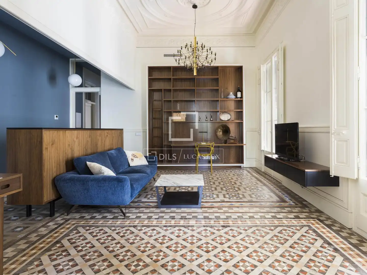 Living room of Flat for rent in Barcelona  with Air Conditioner, Furnished and Balcony