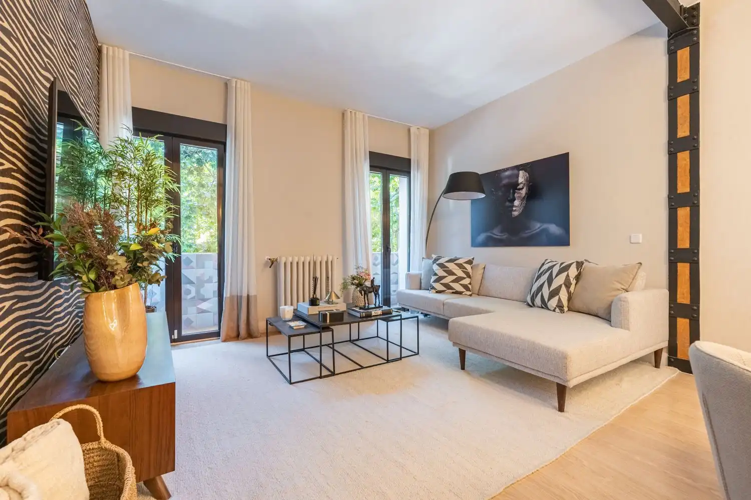 Sala de estar de Piso en venta en Madrid con Aire acondicionado y Amueblado