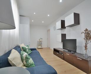 Living room of Flat to rent in  Madrid Capital  with Air Conditioner and Parquet flooring