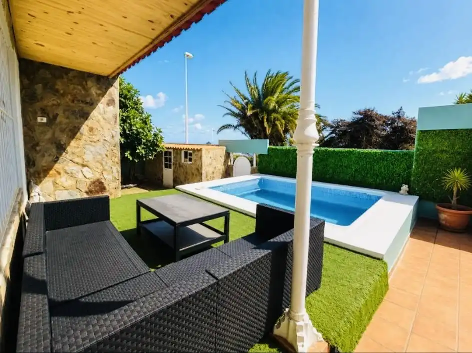 Terraza de Casa o chalet de alquiler en Telde con Aire acondicionado, Jardín privado y Terraza