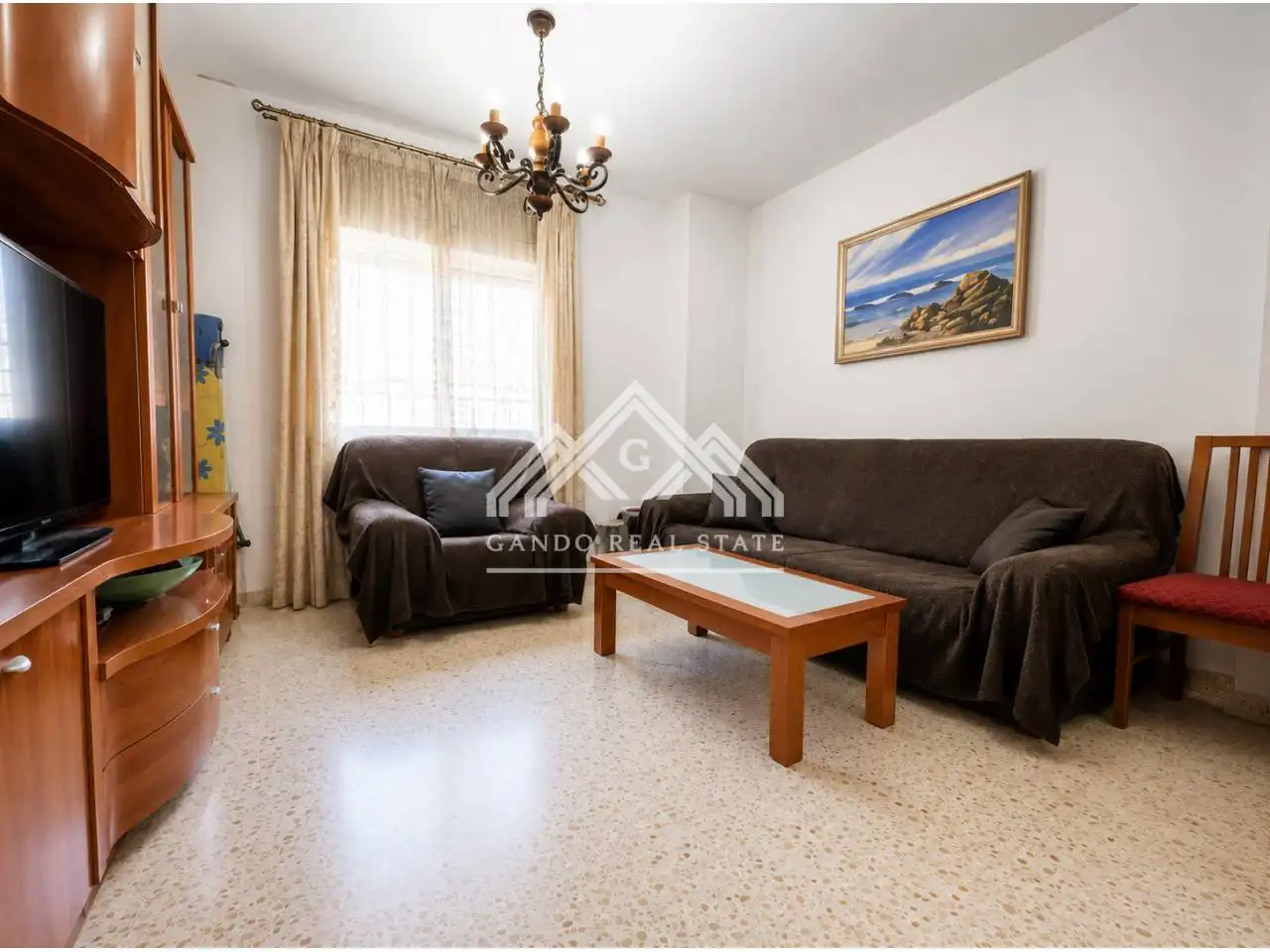 Living room of Flat for sale in Dos Hermanas  with Air Conditioner, Private garden and Storage room