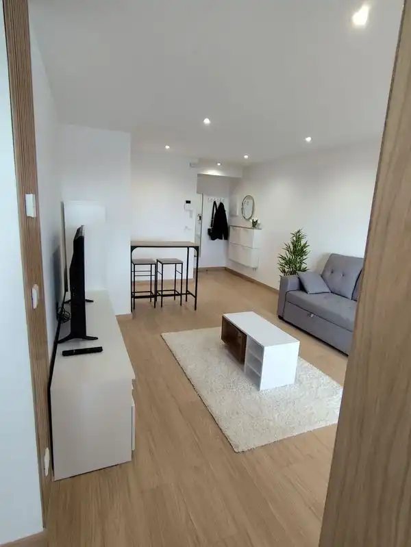 Living room of Flat for sale in Vigo   with Heating, Storage room and Furnished