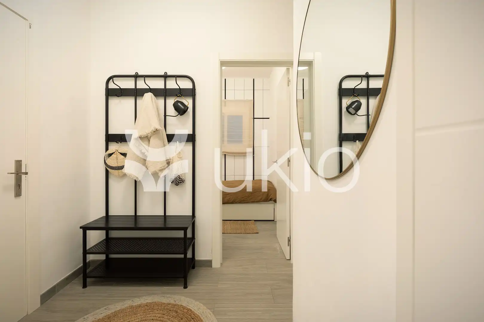 Schlafzimmer von Wohnungen zur Miete in Barcelona mit Klimaanlage, Terrasse und Möbliert