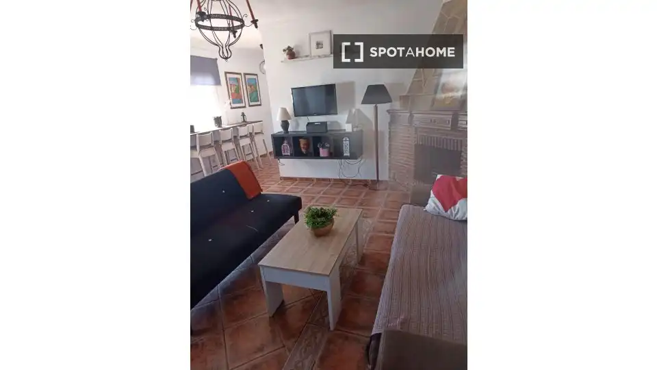 Living room of Apartments for share in Pizarra  with Air Conditioner, Terrace and Furnished
