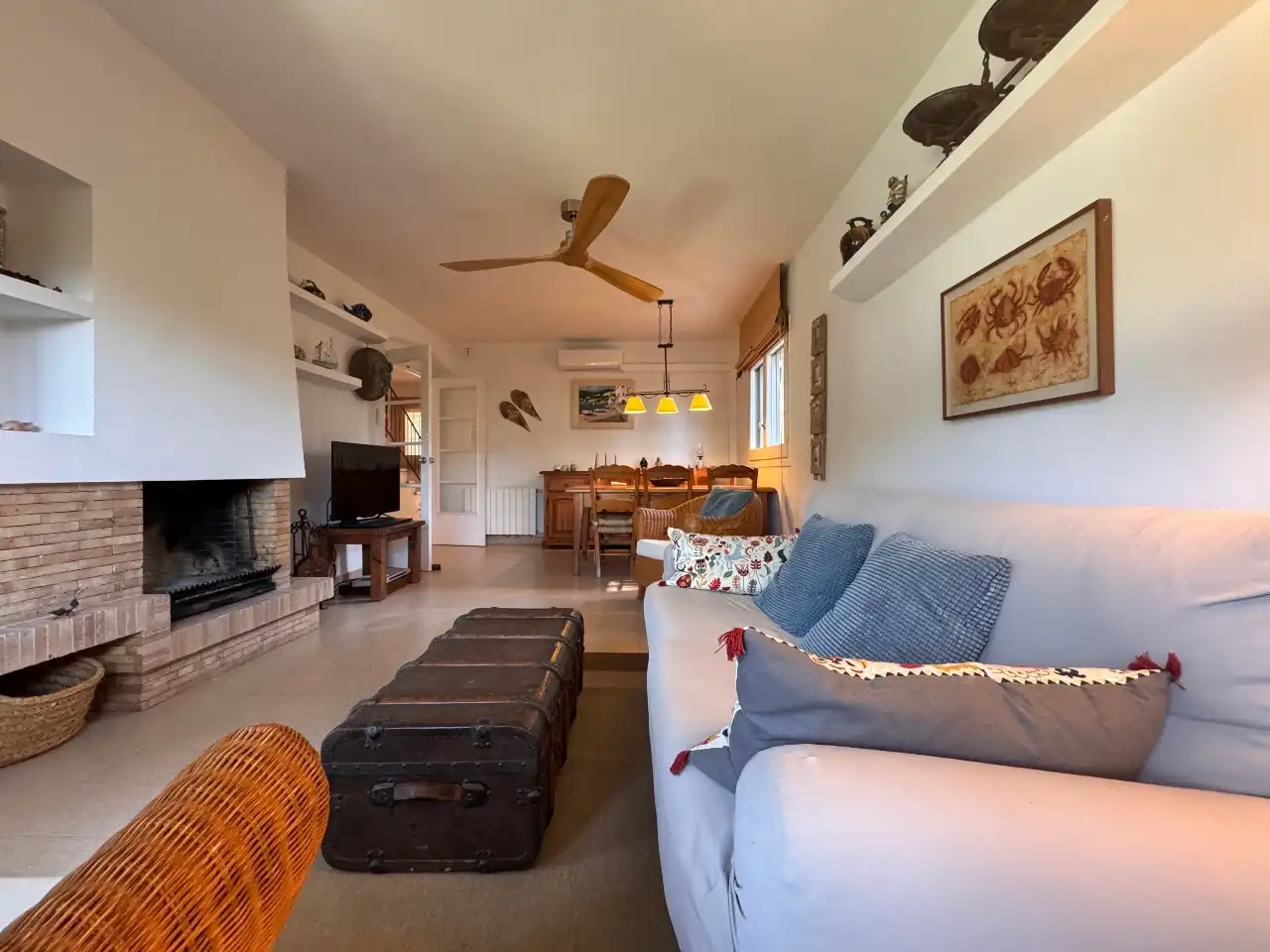 Wohnzimmer von Haus oder Chalet zum Verkauf in Palafrugell mit Klimaanlage, Privatgarten und Terrasse