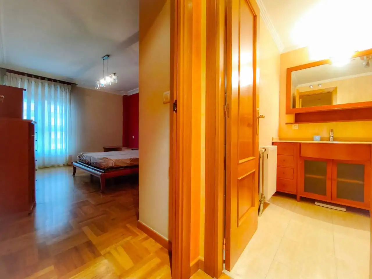 Bedroom of Flat for sale in Burgos  with Heating, Parquet flooring and Terrace