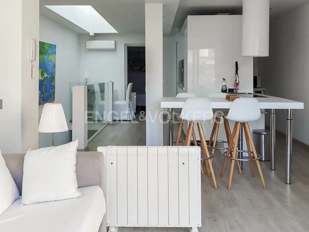 Sala de estar de Piso de alquiler en Barcelona con Aire acondicionado, Calefacción y Parquet