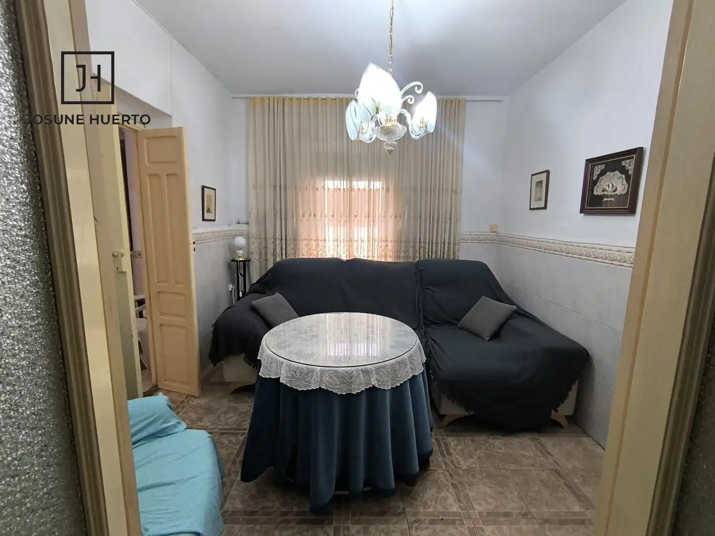 Sala d'estar de Finca rústica en venda en Zalamea de la Serena amb Moblat