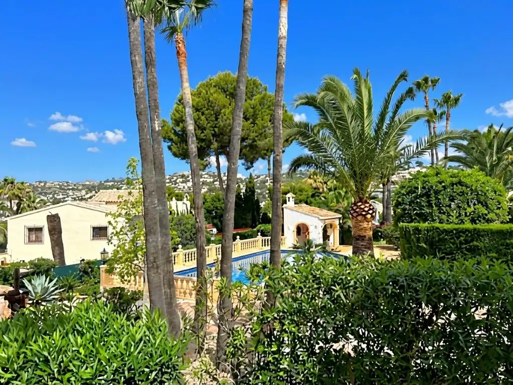 Vista exterior de Casa o chalet en venta en Moraira con Aire acondicionado, Calefacción y Jardín privado