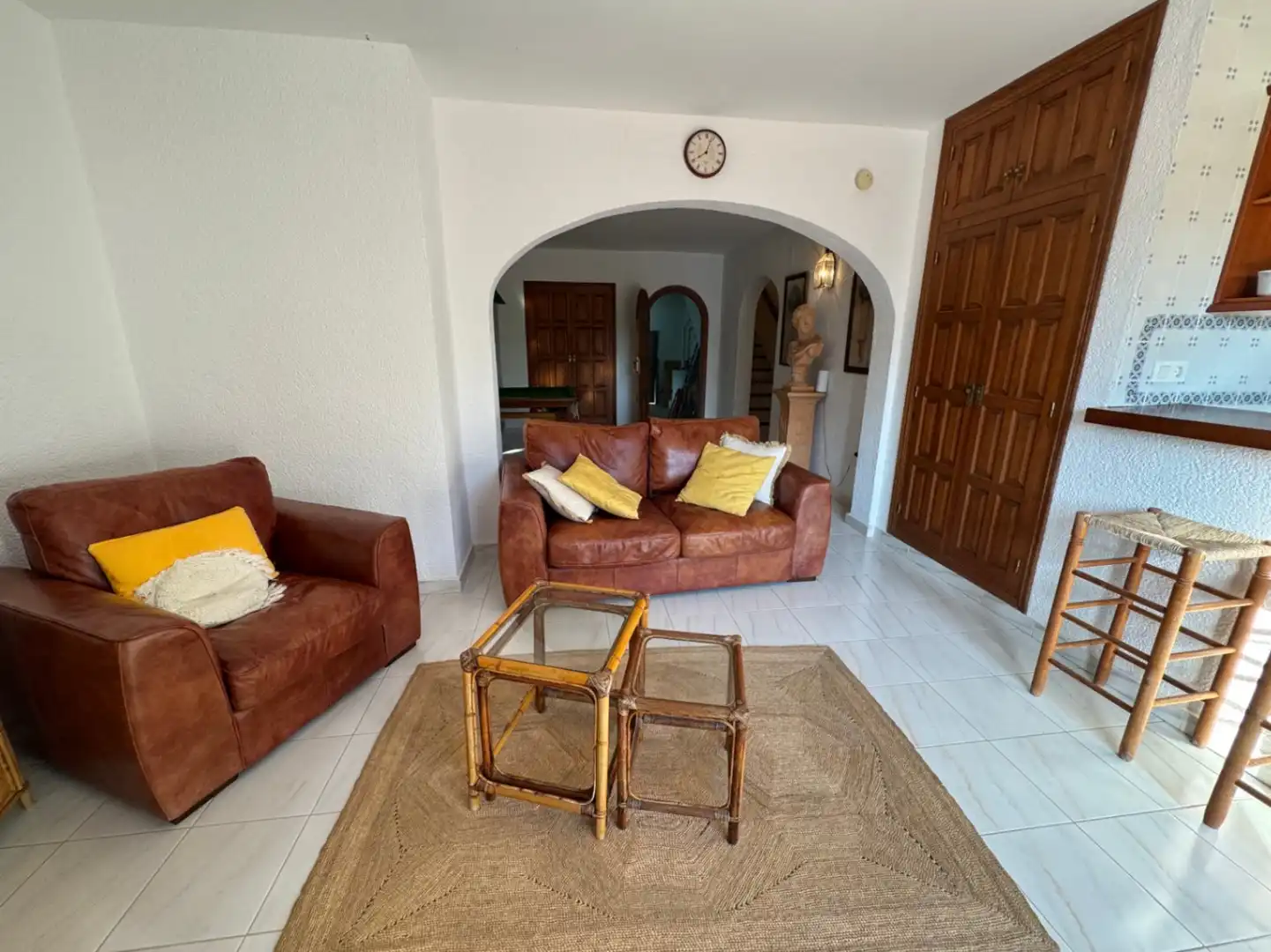 Sala de estar de Casa o chalet en venta en Moraira con Aire acondicionado, Calefacción y Jardín privado