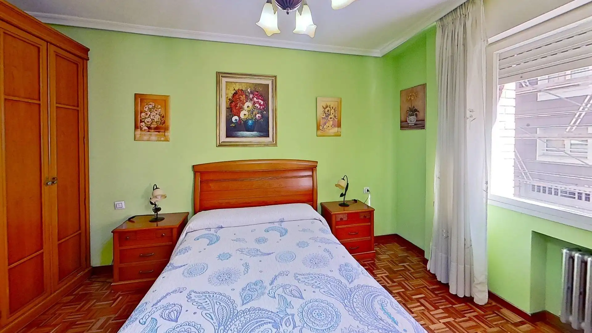 Schlafzimmer von Wohnung zum Verkauf in Gijón  mit Heizung, Parkett und Terrasse