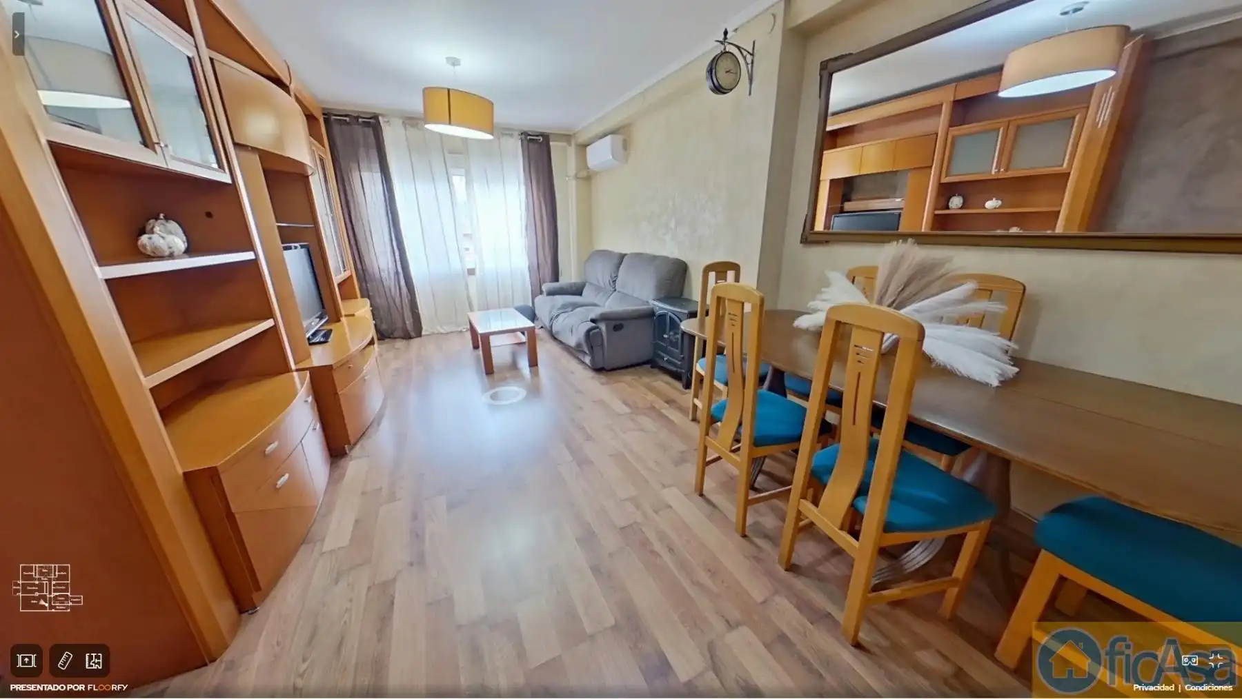 Living room of Flat for sale in Castellón de la Plana / Castelló de la Plana  with Air Conditioner, Parquet flooring and Balcony