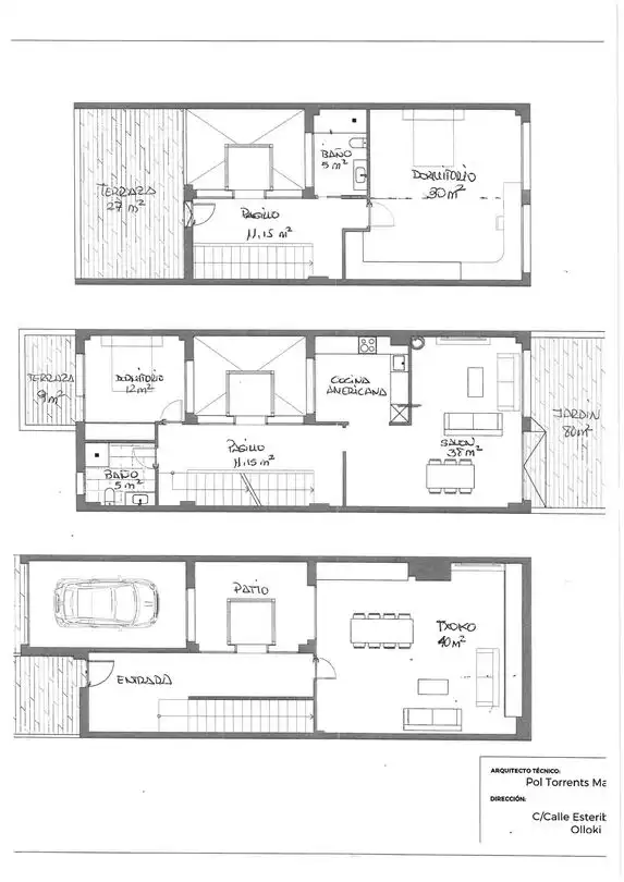 Einfamilien-Reihenhaus zum Verkauf in Esteribar mit Heizung, Privatgarten und Terrasse