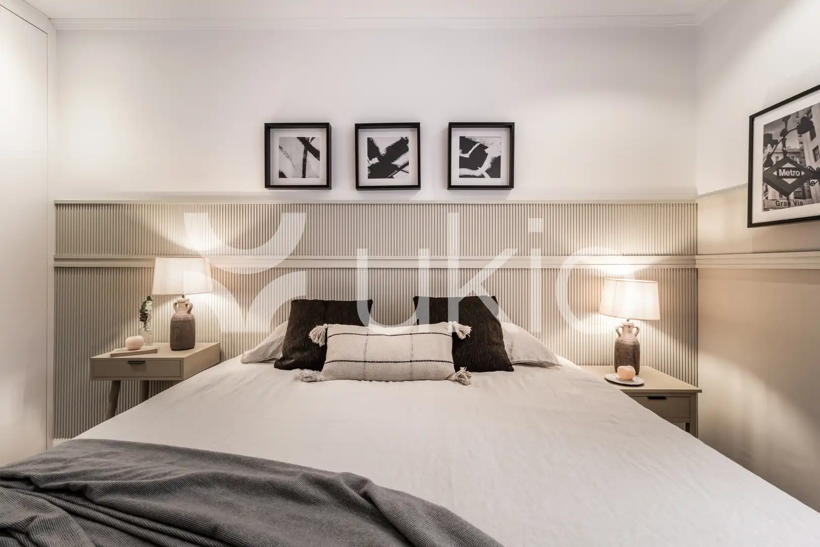 Schlafzimmer von Wohnungen zur Miete in Madrid mit Klimaanlage, Heizung und Möbliert