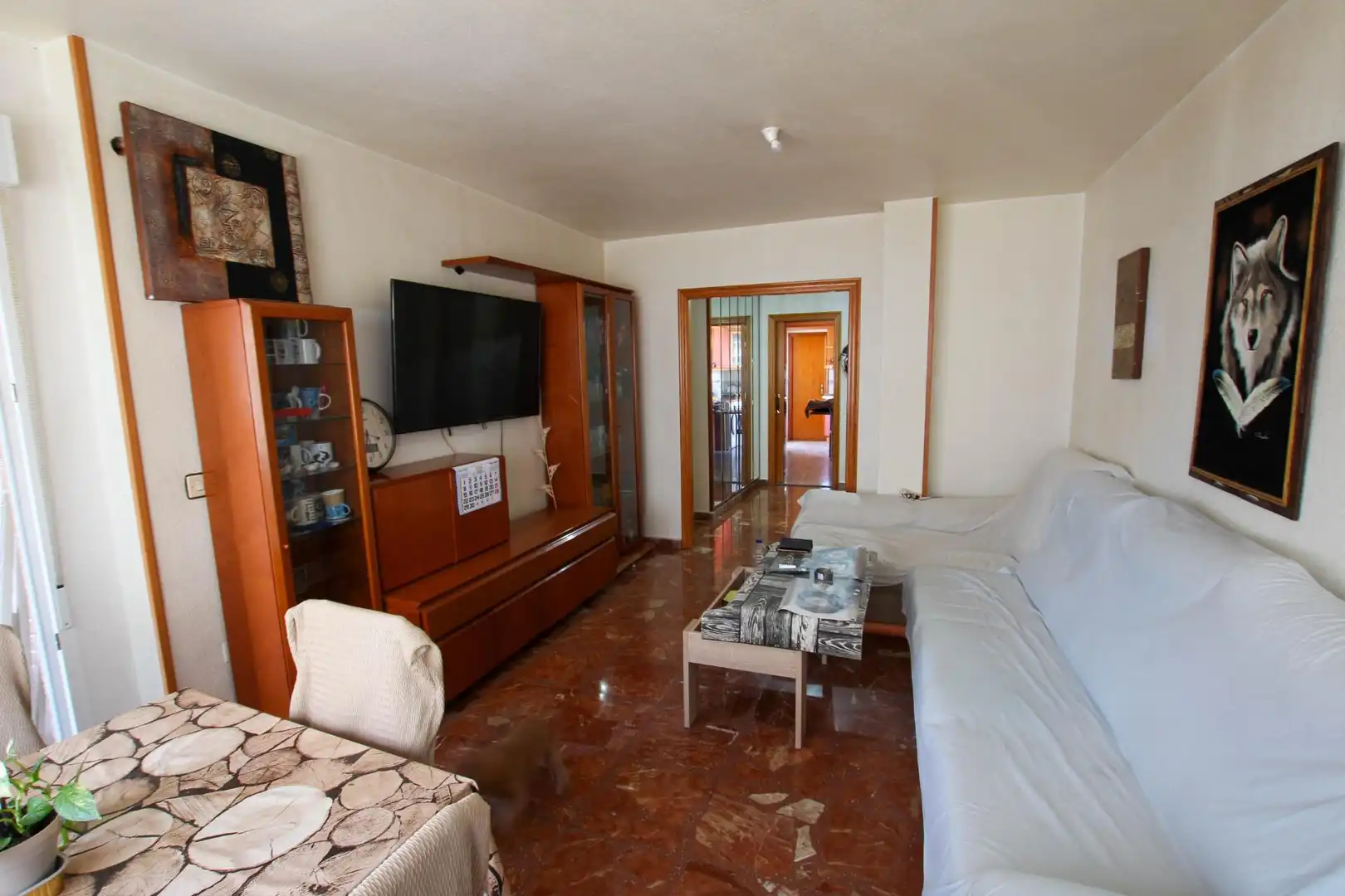 Living room of Flat for sale in Águilas  with Terrace, Furnished and Balcony