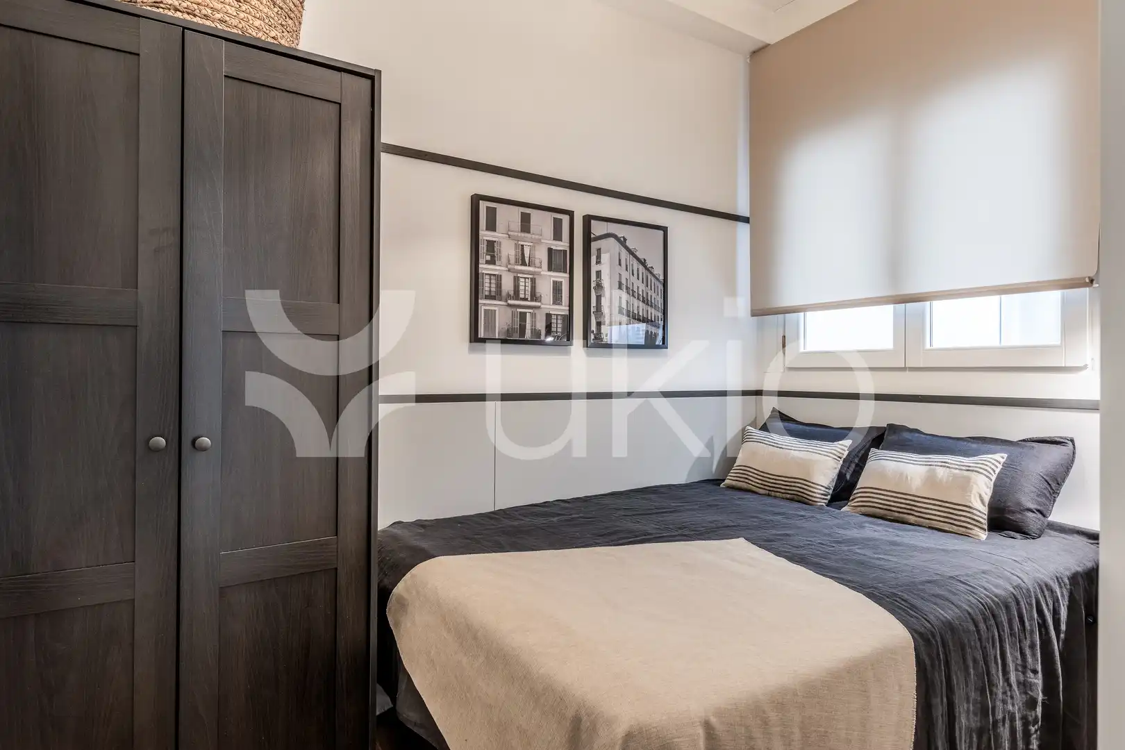 Schlafzimmer von Wohnungen zur Miete in Madrid mit Klimaanlage, Heizung und Möbliert