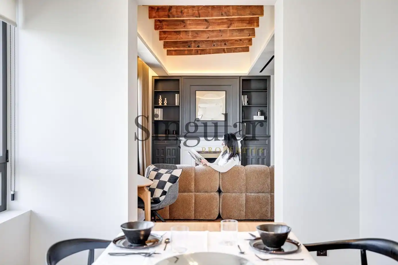 Sala de estar de Piso en venta en Barcelona con Calefacción, Terraza y Balcón