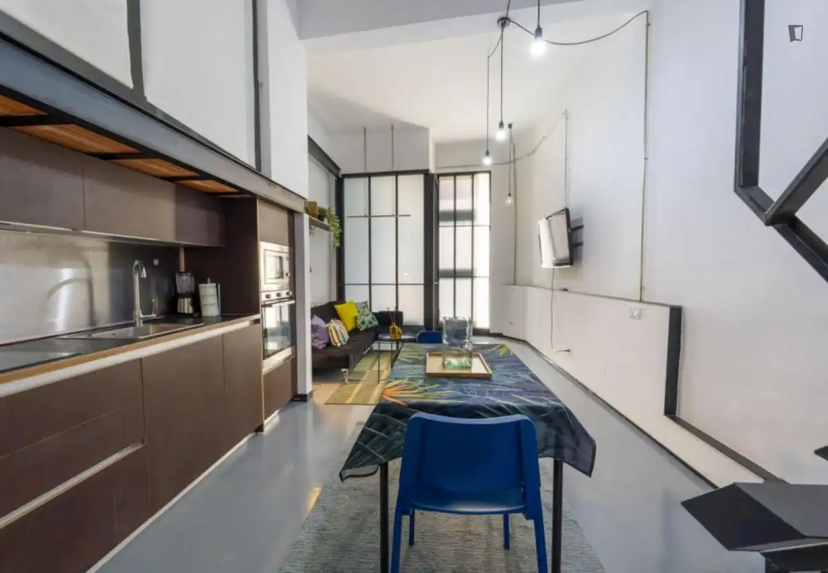 Cocina de Apartamento de alquiler en Madrid con Calefacción, Amueblado y Horno