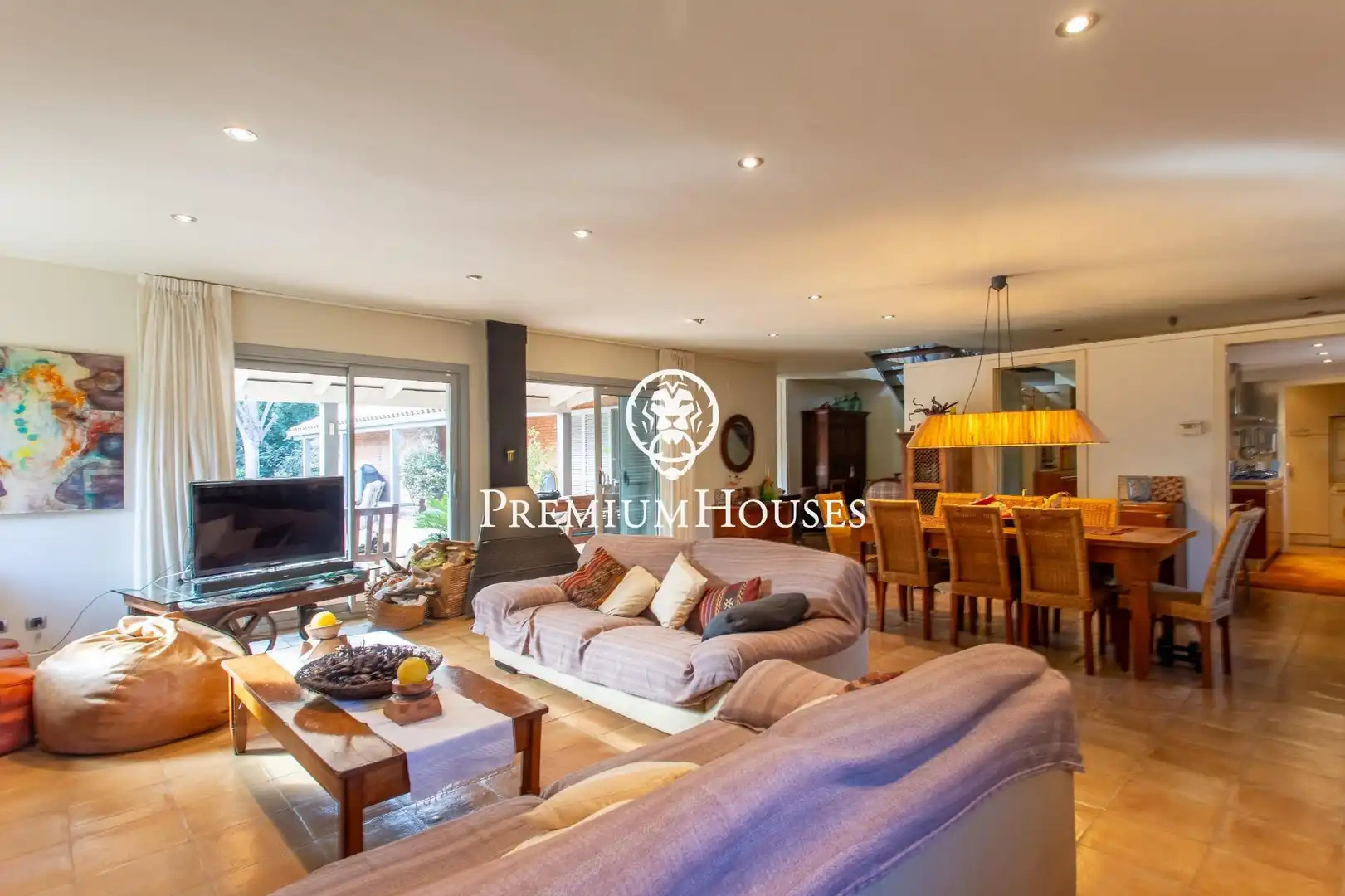 Sala d'estar de Casa o xalet en venda en Cabrera de Mar amb Calefacció, Jardí privat i Terrassa