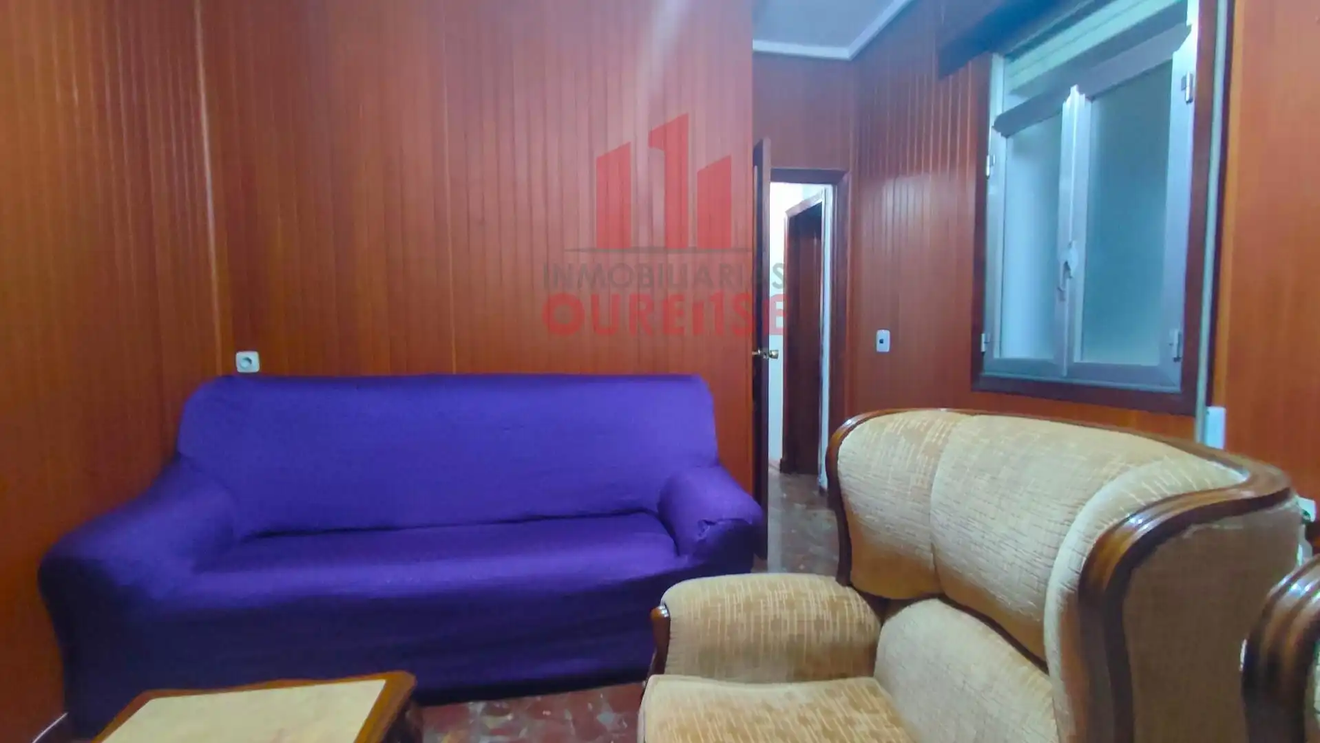 Sala de estar de Piso de alquiler en Ourense Capital  con Calefacción, Amueblado y Balcón