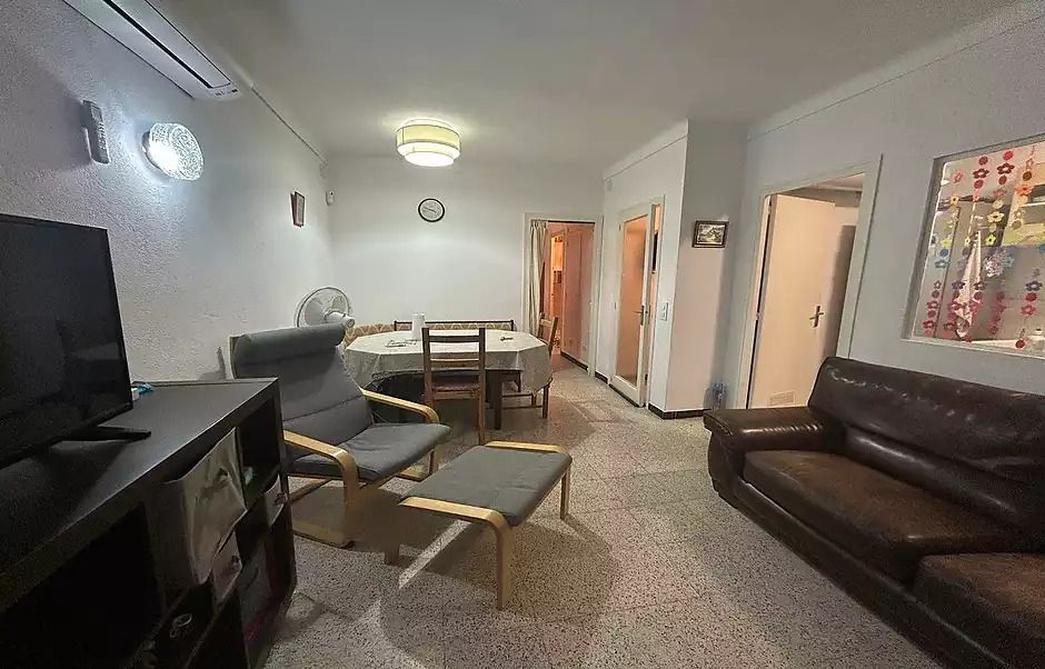 Living room of Flat for sale in Roses  with Air Conditioner, Private garden and Furnished
