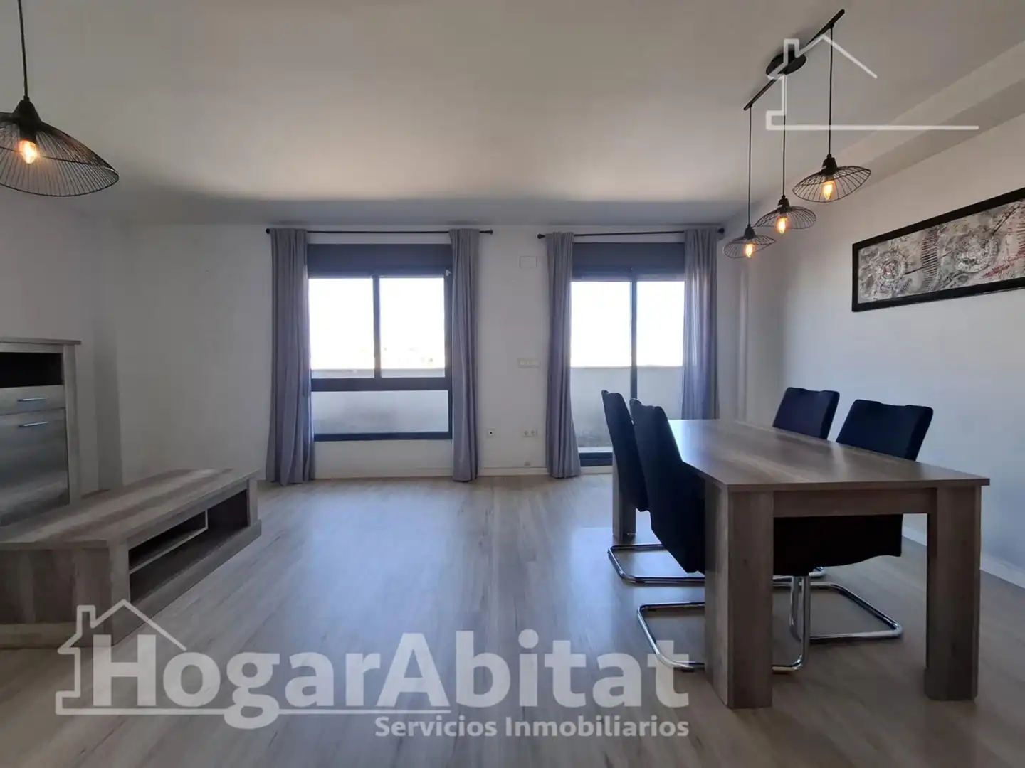 Living room of Attic for sale in Pedreguer  with Air Conditioner, Parquet flooring and Terrace