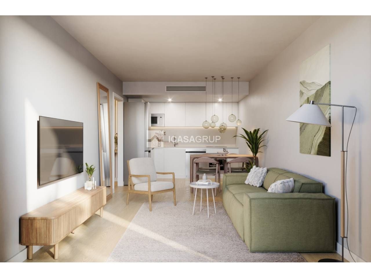 Living room of Flat for sale in Mollet del Vallès  with Air Conditioner, Heating and Parquet flooring