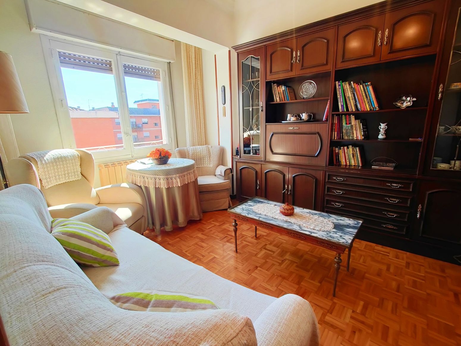 Bedroom of Flat for sale in  Logroño  with Heating, Parquet flooring and Terrace