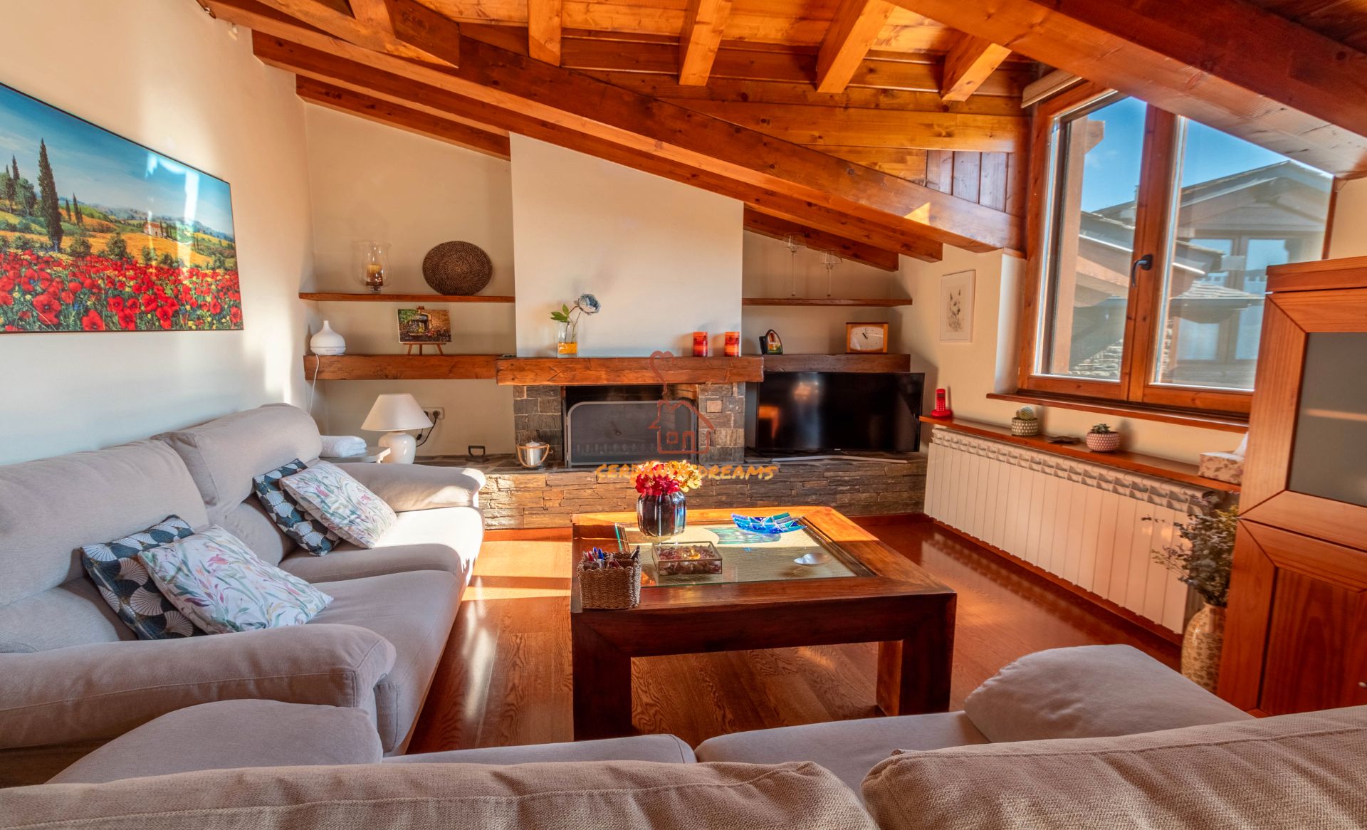 Sala d'estar de Dúplex en venda en Puigcerdà amb Calefacció, Parquet i Terrassa
