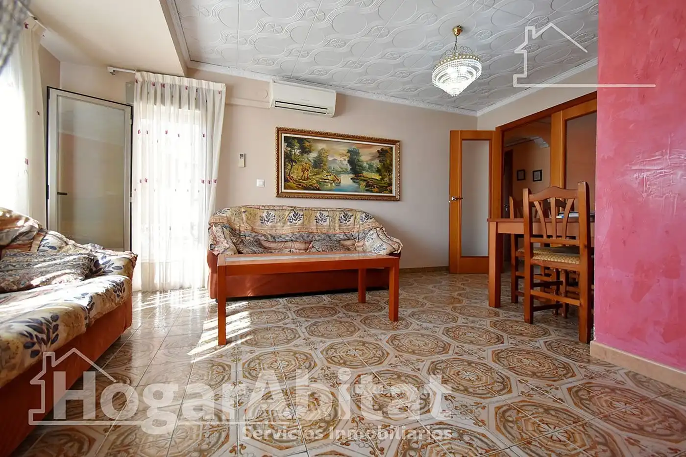 Wohnzimmer von Wohnung zum Verkauf in Oliva mit Klimaanlage, Heizung und Terrasse
