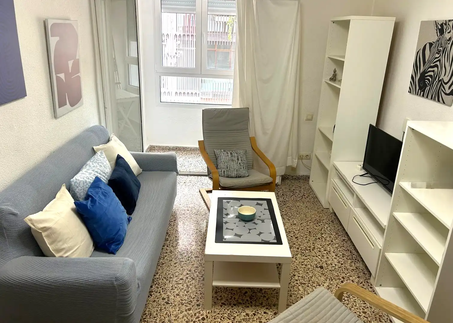 Sala d'estar de Pis per a compartir en Murcia amb Moblat, Forn i Rentadora